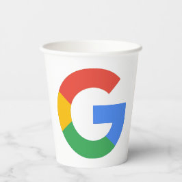 Trendige moderne Google-Review-QR-Code-Papierbeche Pappbecher