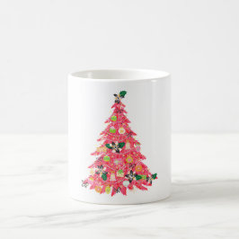 trendige, moderne, helle Farben festliche Weihnach Kaffeetasse