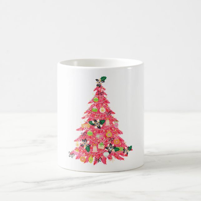 trendige, moderne, helle Farben festliche Weihnach Kaffeetasse (Mittel)