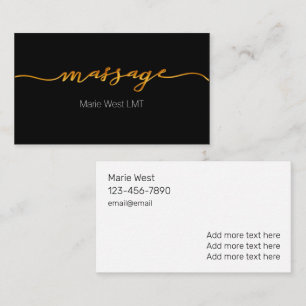 Trendige moderne Massage-Dienstleistungen  Visiten Visitenkarte