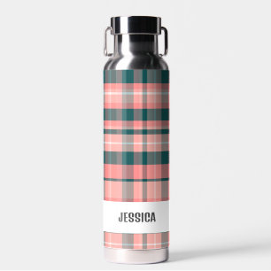 Trendige moderne personalisierte Karos Trinkflasche