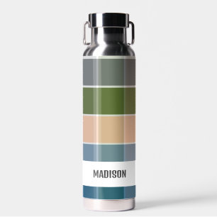 Trendige moderne personalisierte Karos Trinkflasche