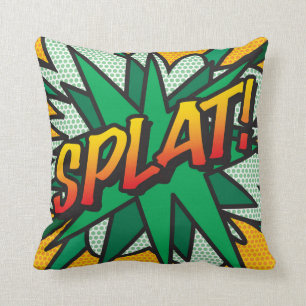 Trendige moderne retro-Comic-Book-SPLAT-Pop-Art Kissen