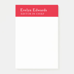 Trendige moderne rote weiße minimalistische einfac post-it klebezettel