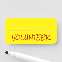 Trendige, moderne "VOLUNTEER"-Namensmarke