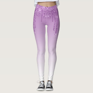 trendige Monogramm-lila Gliedmaßen Leggings