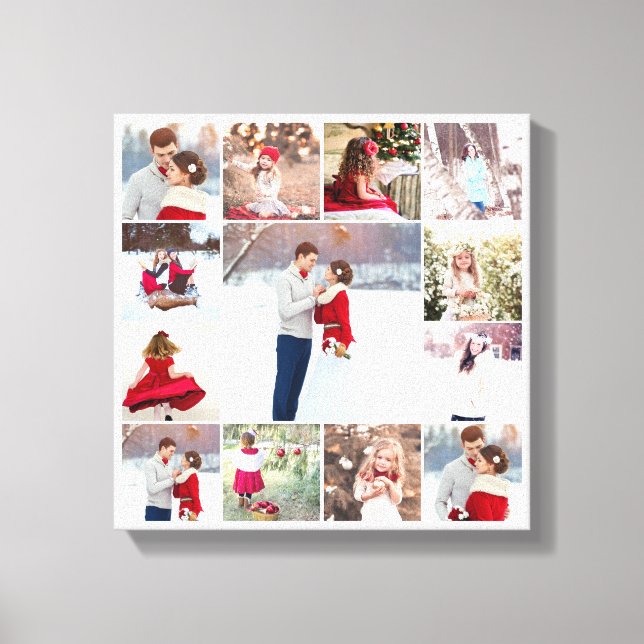 Trendige Multi-Foto-Collage Leinwanddruck (Vorderseite)
