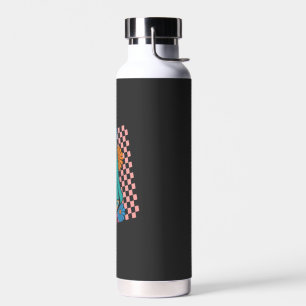 Trendige neonfarbene Blumen Geist Halloween Trinkflasche