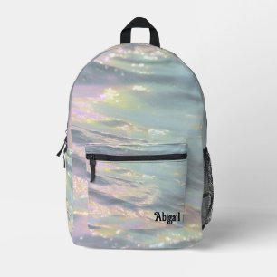 Trendige Opal-Irideszenz-Holografie-Schul-Rucksack Bedruckter Rucksack