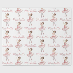 Trendige personalisierte Ballet-Ballerina-Tänzerin Geschenkpapier