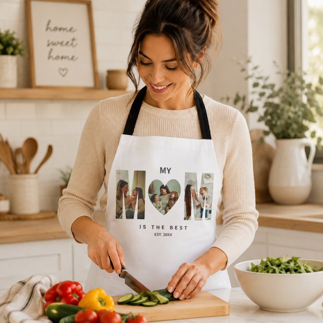 Trendige Personalisierte Foto-MUTTER-Herz-Schürze Schürze (Von Creator hochgeladen)