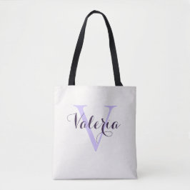 Trendige personalisierte Lavendel-Monogramm-Tasche Tasche