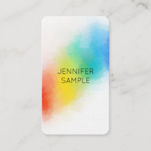 Trendige Regenbogenfarben Elegantes Template Moder Visitenkarte