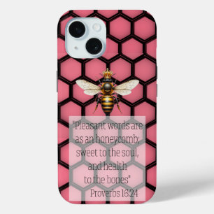 Trendige religiöse rosa schwarze Honigwaben Königi Case-Mate iPhone Hülle