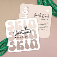 Trendige Retro-Beige-Schönheitssalon-Hautästhetike
