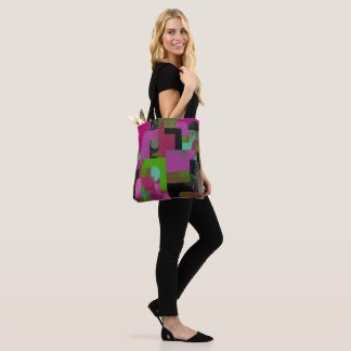 Trendige rosa grüne Blumen-Tasche / Kühne Ästhetik Tasche