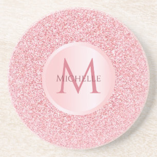 Trendige Rose Gold Glitter Vorlage Stylische Girly Getränkeuntersetzer