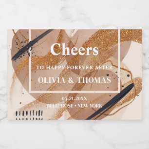 Trendige Rose Gold Glitzer Terrakotta abstrakt fet