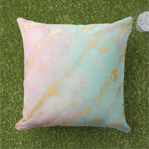 Trendige Rosé-Mint-Gold Luxus-Kollektion Kissen