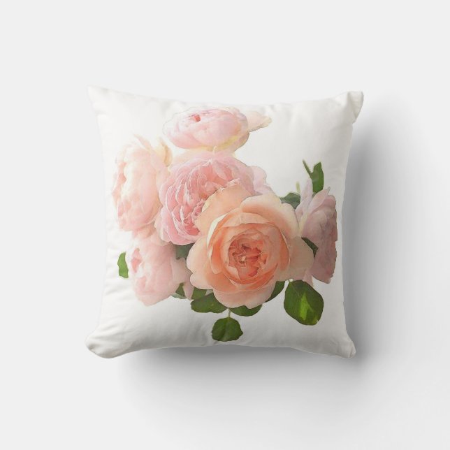 Trendige Rose mit benutzerdefinierter moderner Ele Kissen (Vorderseite)