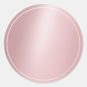 Trendige Roségold-Leere Elegante Moderne Vorlage Runder Aufkleber