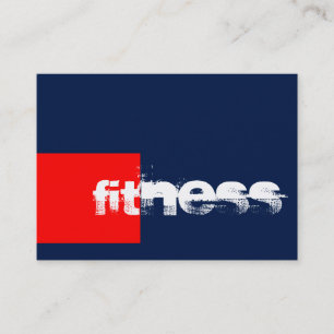 Trendige rote blaue Fitness-Sport Geschäftskarte Visitenkarte
