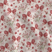 Trendige rote Schleifen Cottagecore Gingham-Blumen