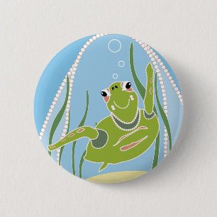 Trendige Schildkröte Button