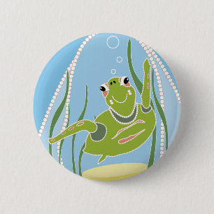 Trendige Schildkröte Button