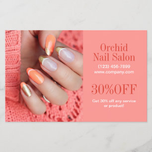 Trendige Schönheitssalon SPA Nagelstudio Preislist Flyer