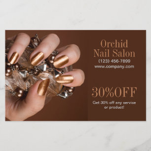 Trendige Schönheitssalon SPA Nagelstudio Preislist Flyer