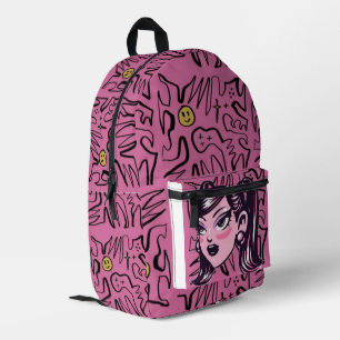 Trendige Schultertasche für Frauen – Stylische Umh Bedruckter Rucksack