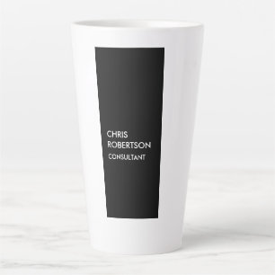 Trendige Schwarz-weiße, einzigartige Visitenkarte Milchtasse