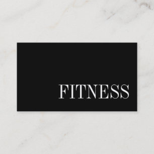 Trendige schwarze weiße Fitness-Sport-Visitenkarte Visitenkarte