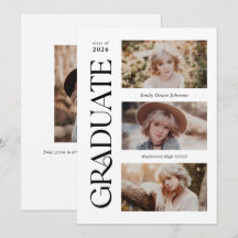 Trendige Serif-Abschluss mit mehreren Fotos