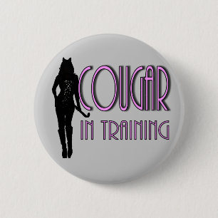 trendige Silhouette-Cougar im Training Button