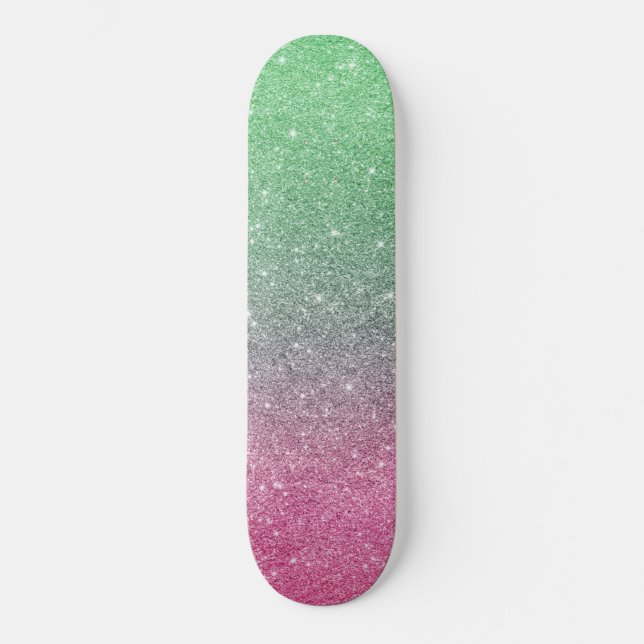 trendige Skateboard mit Glitzer Glitzer (Vorderseite)