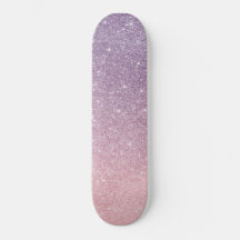 trendige Skateboard mit Glitzer Glitzer