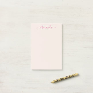Trendige Soft-Pink-Minimalist-Notizen Post-it Klebezettel