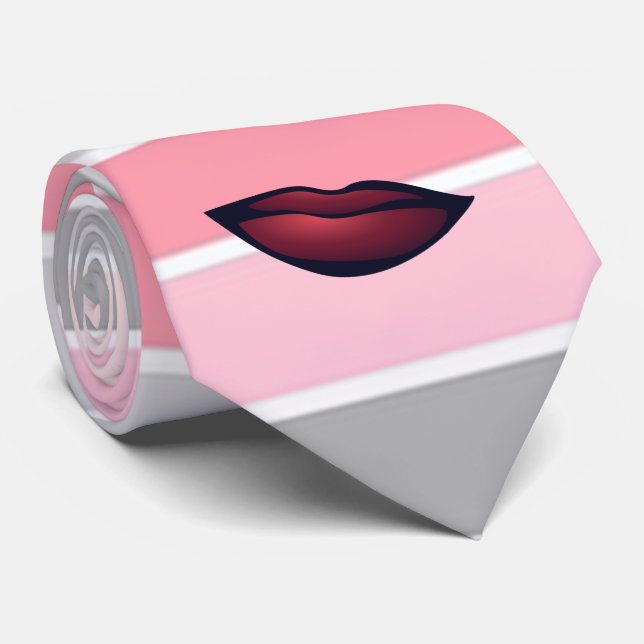 Trendige Streifen, Lippen Krawatte (Gerollt)