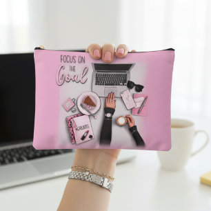 Trendige süße Baby-Rosa Mädchen-Boss-Ziel-Illustra Zubehörtasche