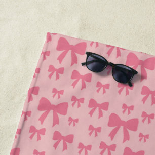 Trendige Tulpen-Rosa-Schleifen Muster auf Boho Chi Strandtuch