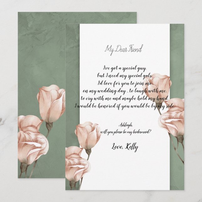 trendige Vegetation wird meine Einladung zur Braut (Vorne/Hinten)