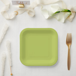 Trendige weiche Chartreuse-Papierplatten Pappteller