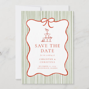 Trendige wunderliche handgezeichnete Bogen-Foto Save The Date