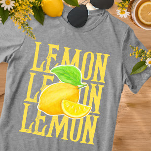 Trendige Zitronen-Typografie Gelbe Zitrusfrüchte Tri-Blend Shirt