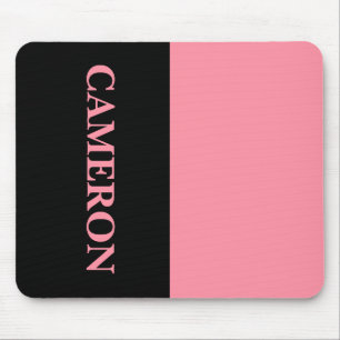 Trendige zwei Farben Name Schwarz und Lachs Ro Mousepad