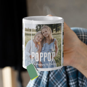 Trendiger 5-Foto-Collage-Poppop Kaffeetasse