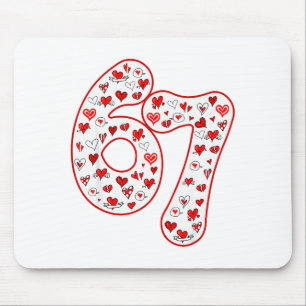 Trendiger 6 7 Meme Sechs Sieben Valentinstag 6 7 Mousepad