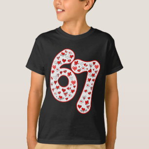 Trendiger 6 7 Meme Sechs Sieben Valentinstag 6 7 T-Shirt